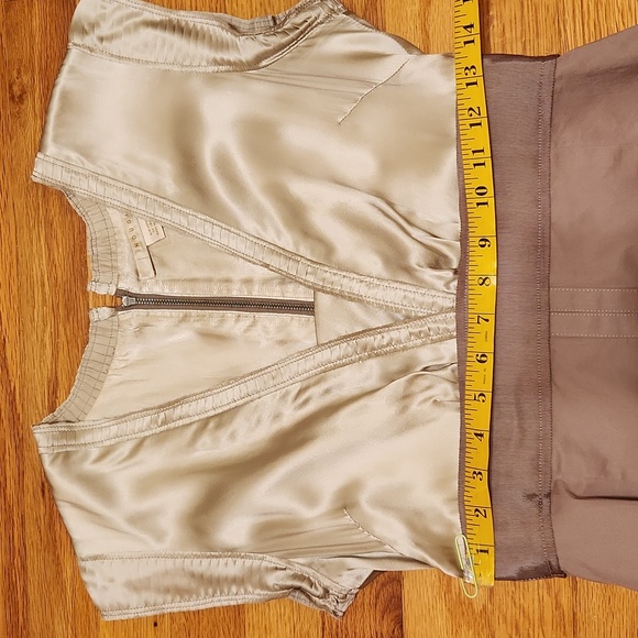Nougat London Taupe/Brown Silk/Cotton Dress Size 2 - Picture 9 of 13